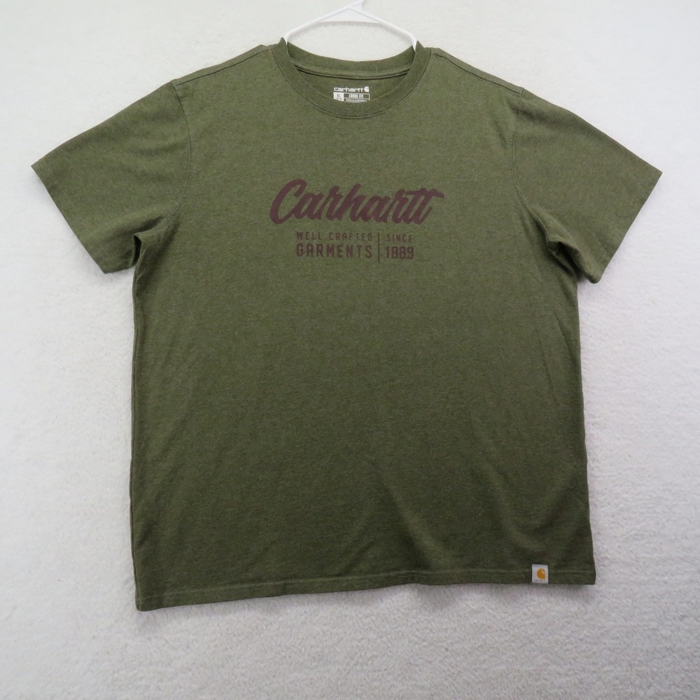 Carhartt Mens XL Loose Fit Graphic T-Shirt Olive Green Short Sleeve